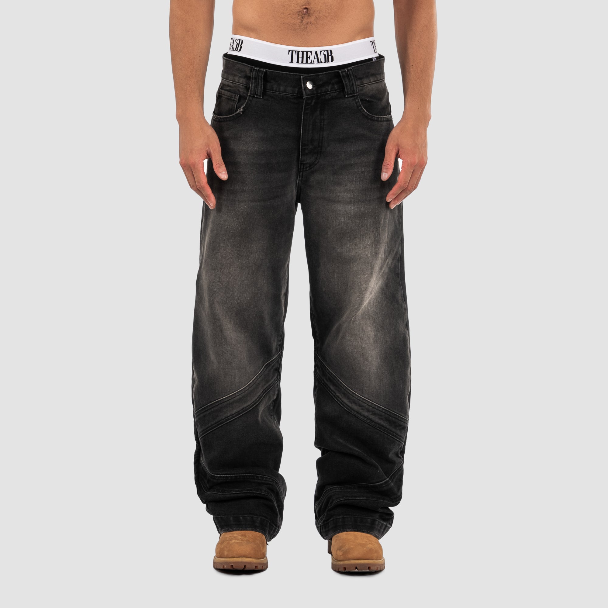 CATCH DENIM PANTS - WASHED BLACK