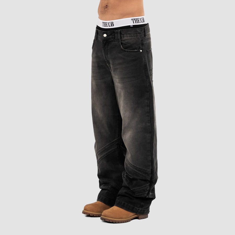 CATCH DENIM PANTS - WASHED BLACK