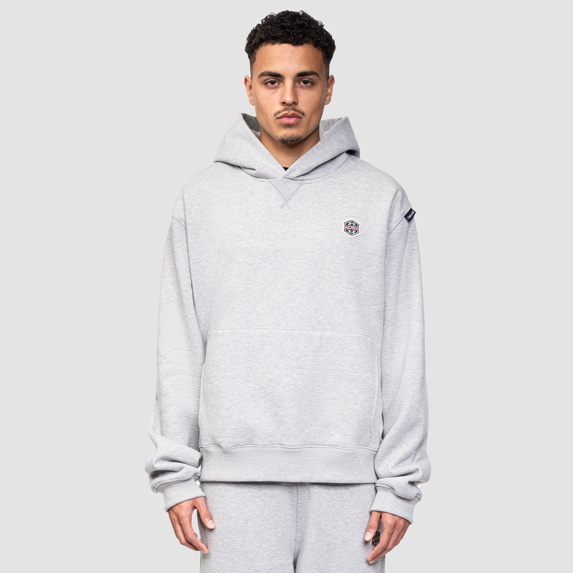 DNA PATCH HOODIE - HEATHER GREY