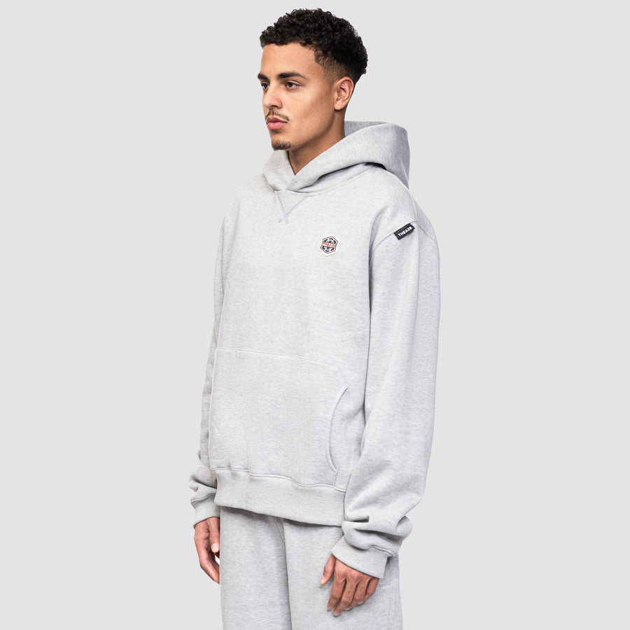 DNA PATCH HOODIE - HEATHER GREY