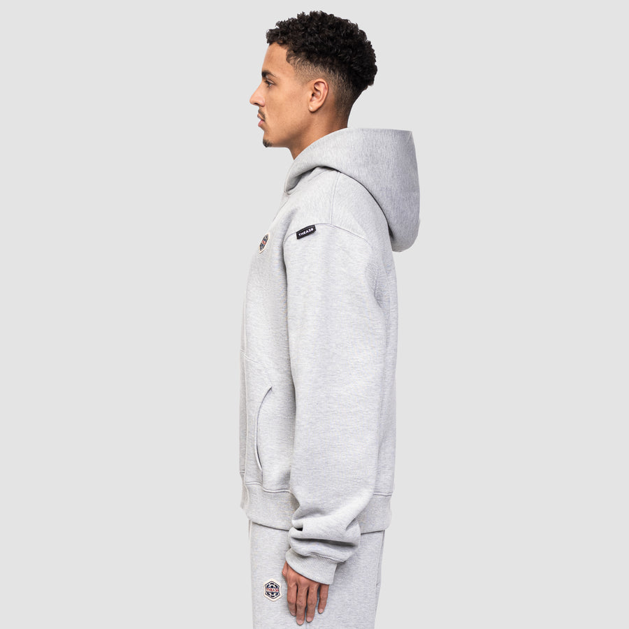 DNA PATCH HOODIE - HEATHER GREY