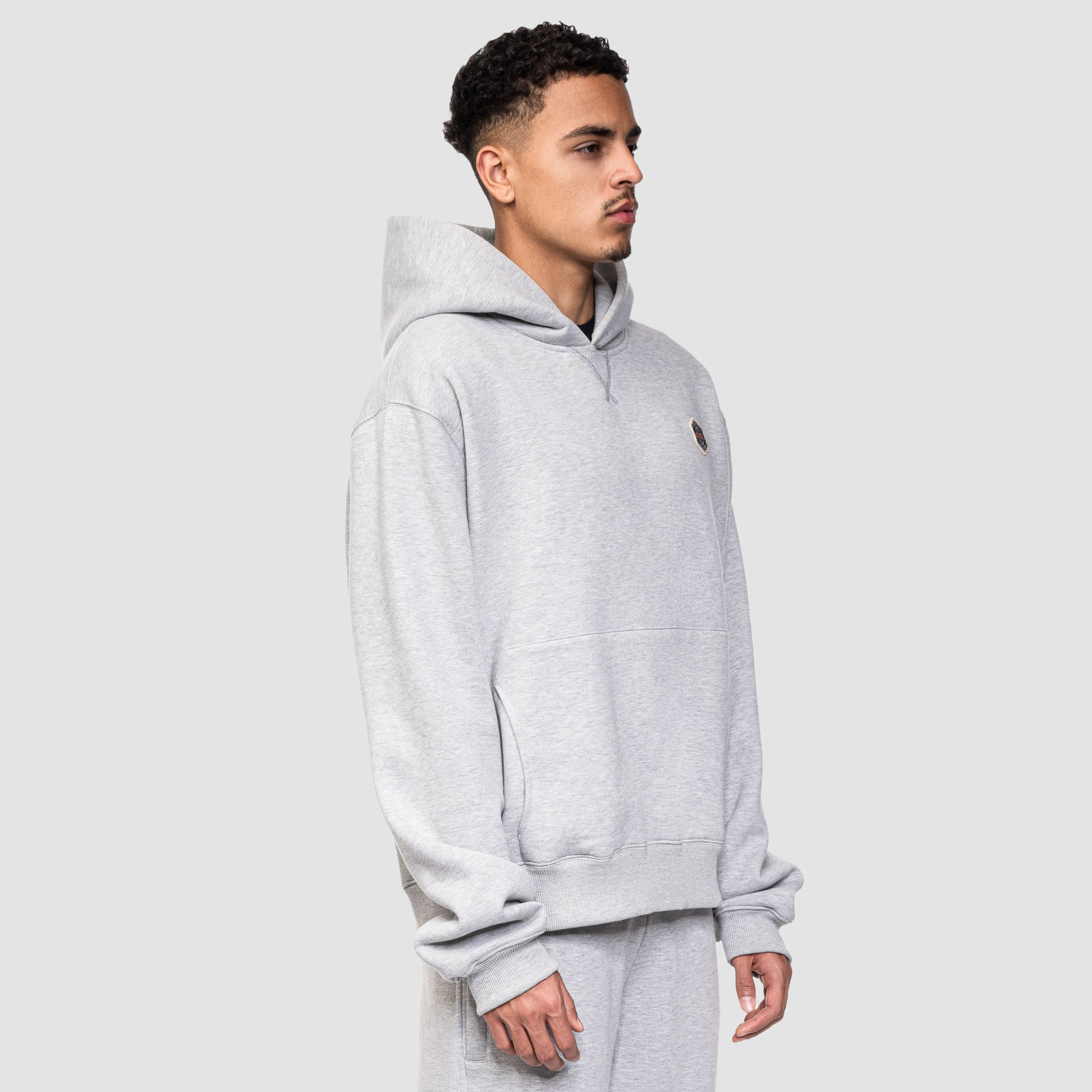 DNA PATCH HOODIE - HEATHER GREY