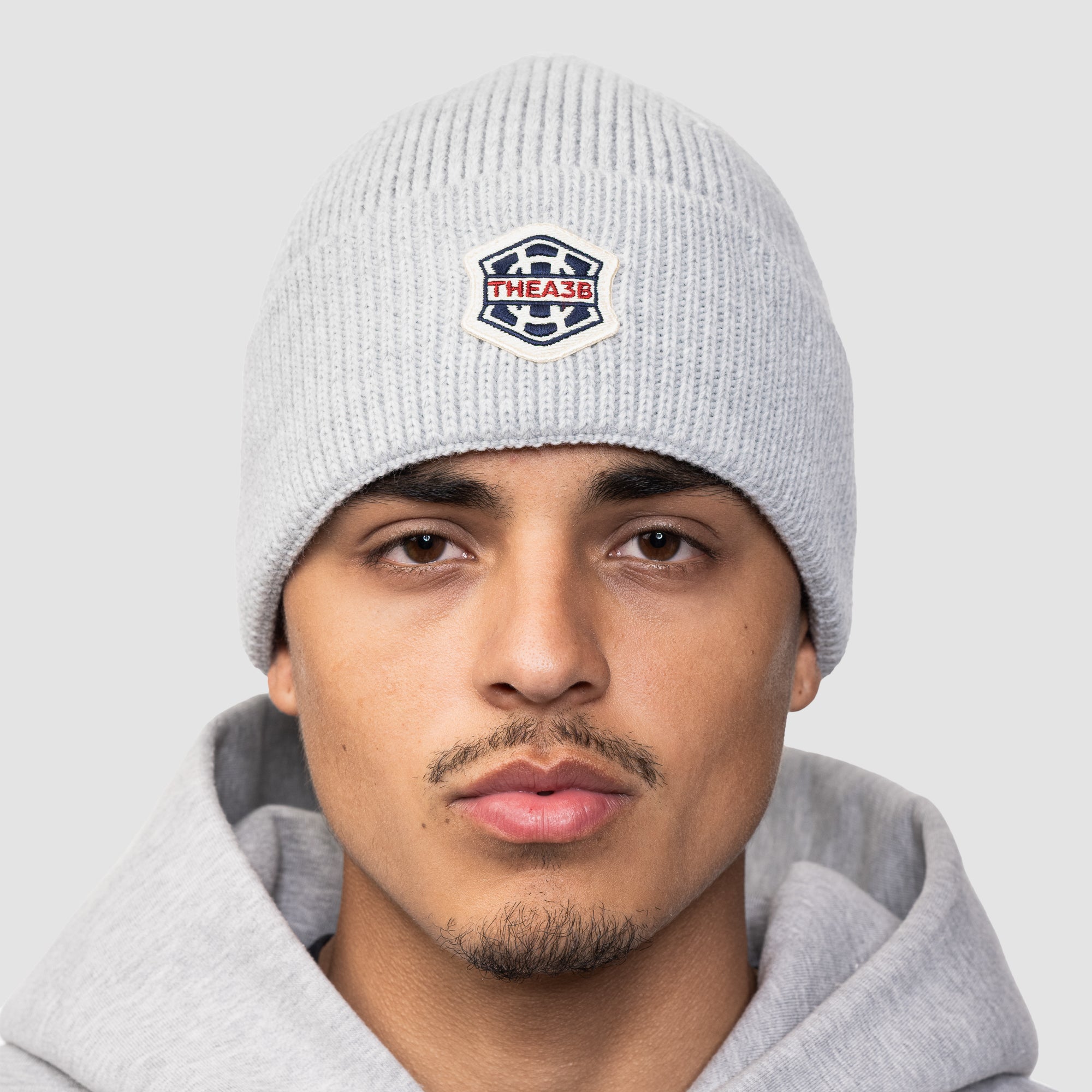 DNA PATCH BEANIE - HEATHER GREY