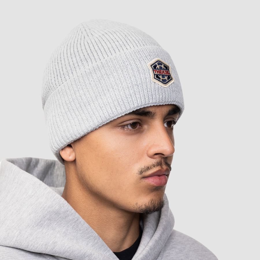 DNA PATCH BEANIE - HEATHER GREY