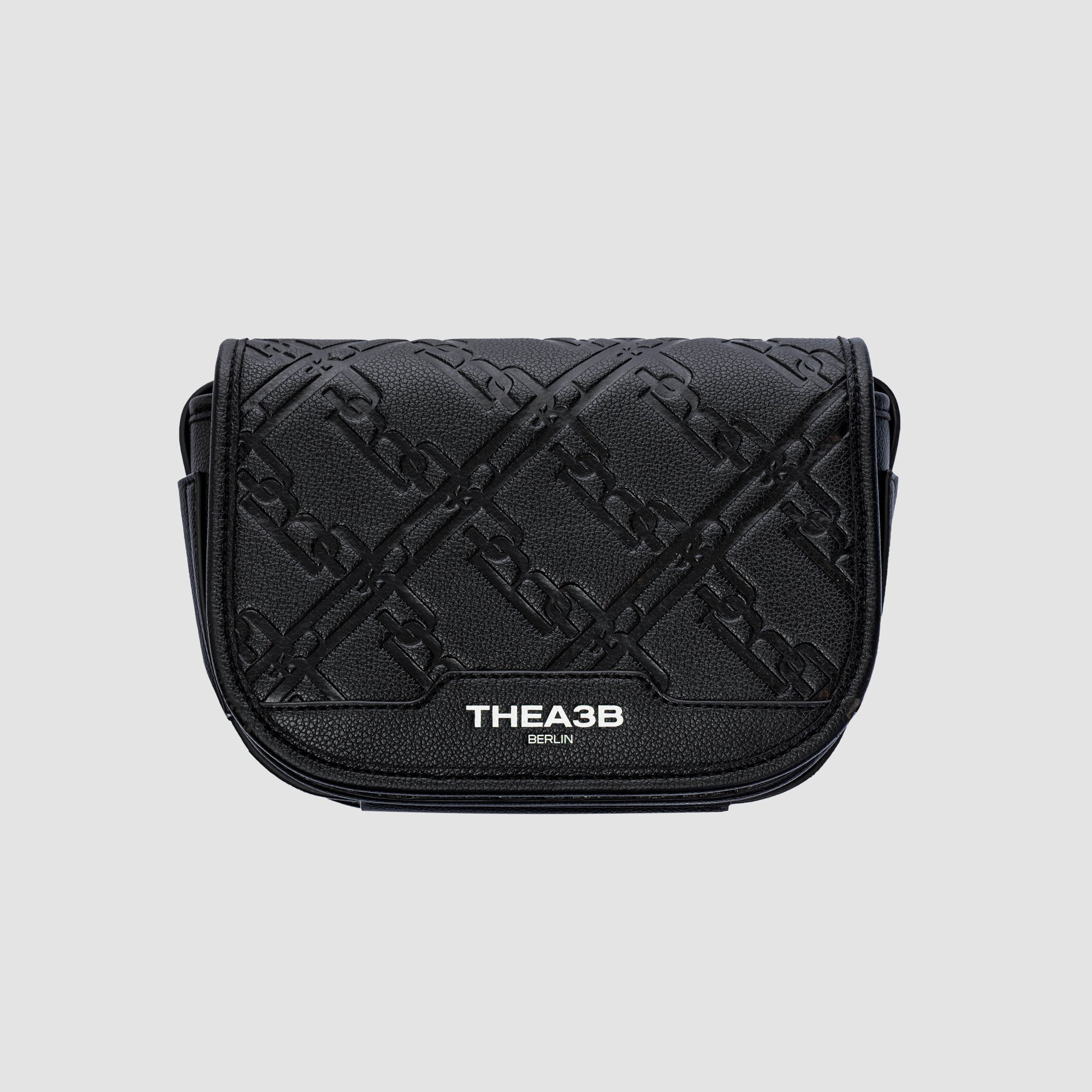 MONOGRAM SHOULDER BAG EMBOSSED - BLACK