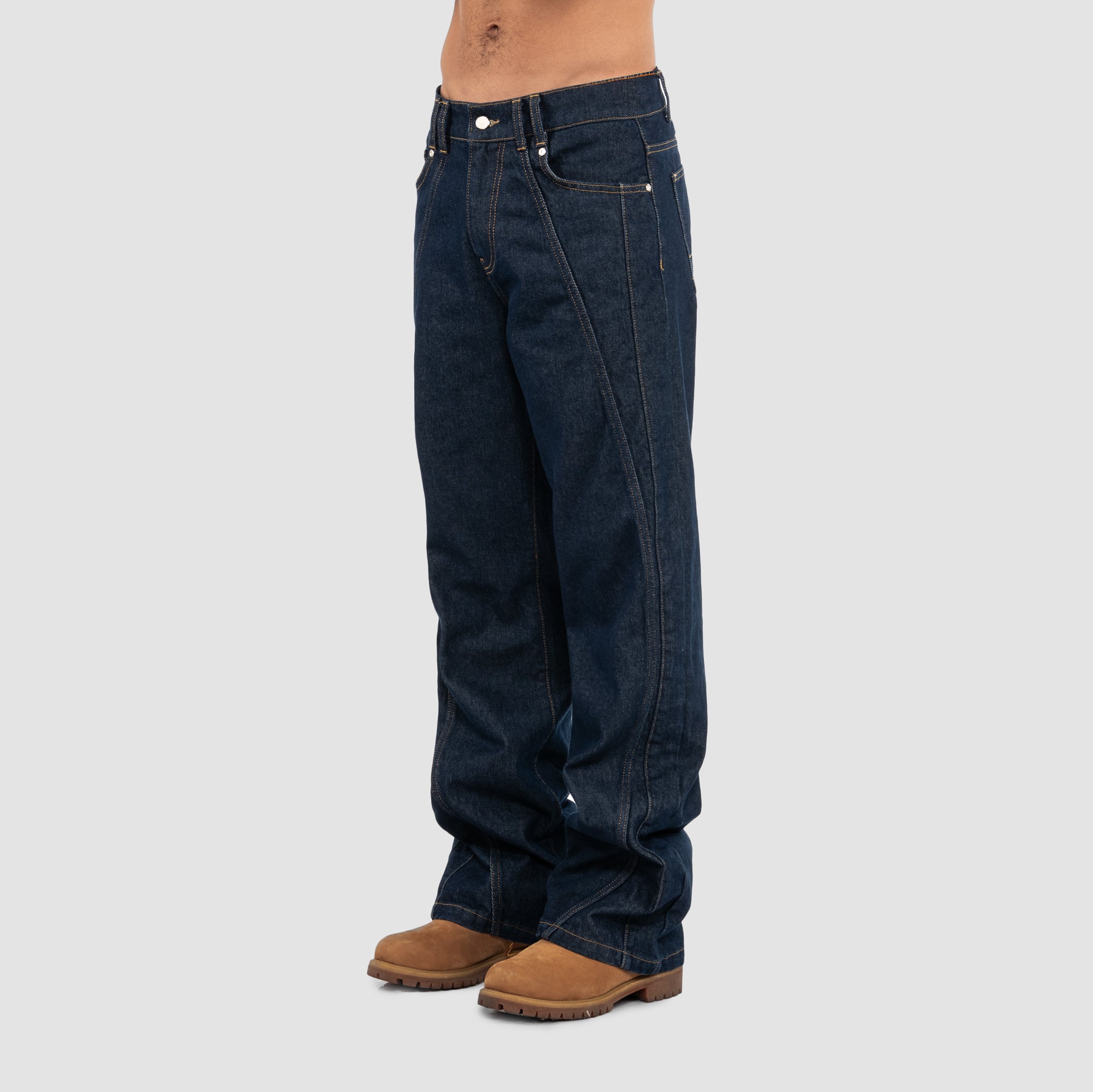 INDIGO DENIM PANTS - DARK BLUE