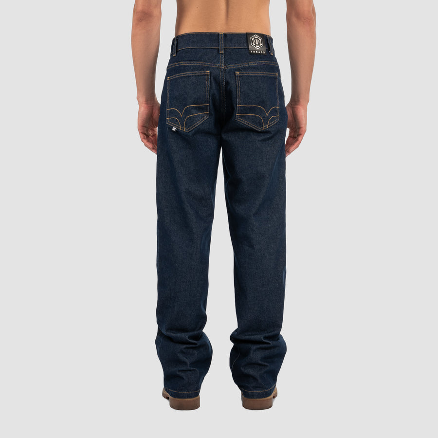 INDIGO DENIM PANTS - DARK BLUE