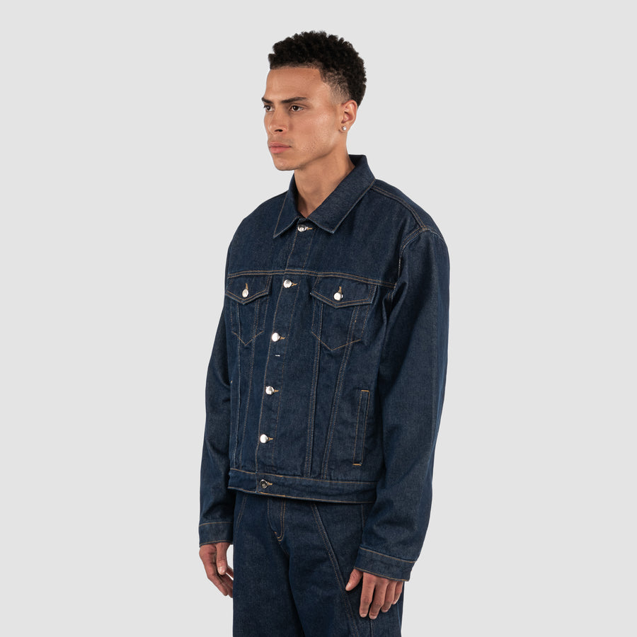 INDIGO DENIM JACKET - DARK BLUE