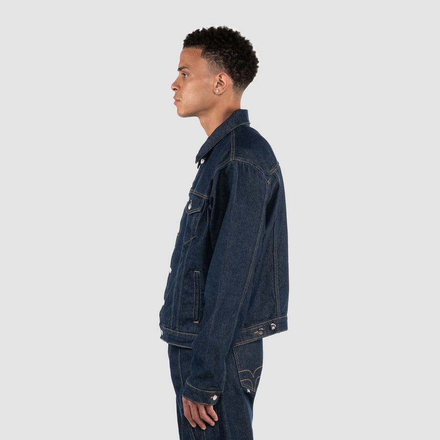 INDIGO DENIM JACKET - DARK BLUE